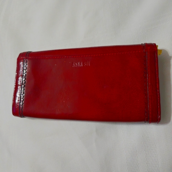 Anna Sui Patent Leather 4 Divider Long Wallet - Picture 9 of 14